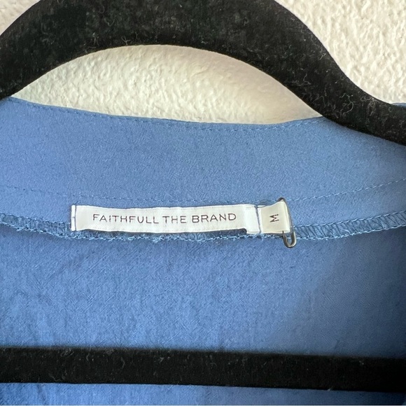 Faithfull The Brand Lace Up Long Sleeve Cropped Blouse - Picture 5 of 11